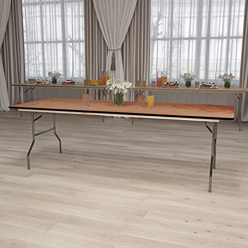 Flash Furniture Fielder 8' Rectangular All-Occasion Wood Folding Event Ta...