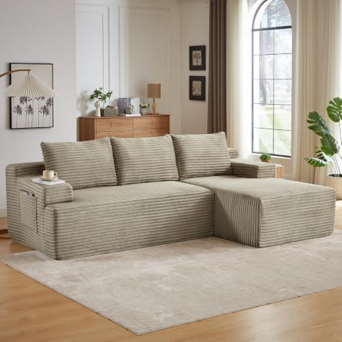 Cloud Sectional Couch, 97 Inch Modern Modular Sectional Sofa with Deep Seat, ...