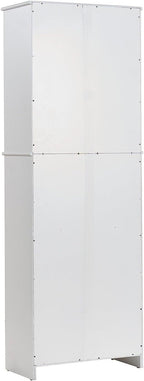 67" Tall Kitchen Pantry Cabinet with Glass Doors, Drawers & Adjustable Shelves, Storage Cabinet for Kitchen, Bathroom, Dining Room