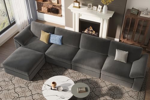 EASE MOOSE Oversized Sectional Modular Sofa,Extra Large L Shaped Couch Wide D...
