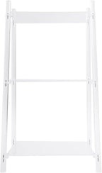 3-Tier Acrylic Ladder Bookshelf, Floor-Standing Clear Display Shelf for Books Decorations Multipurpose Storage Rack for Living Room Study Room Office