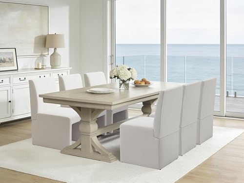 RNKSFX White Upholstered Dining Chairs Set of 4, Modern Dining Chairs, Kitche...