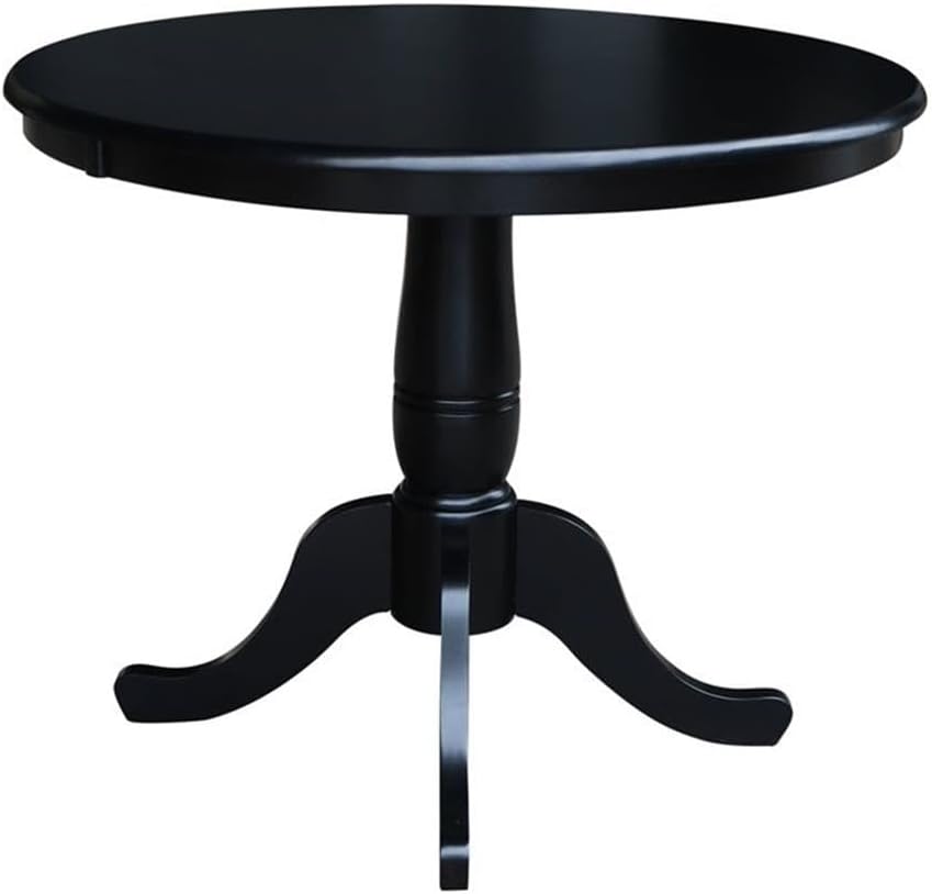 International Concepts 36" Round Dining Table in Black