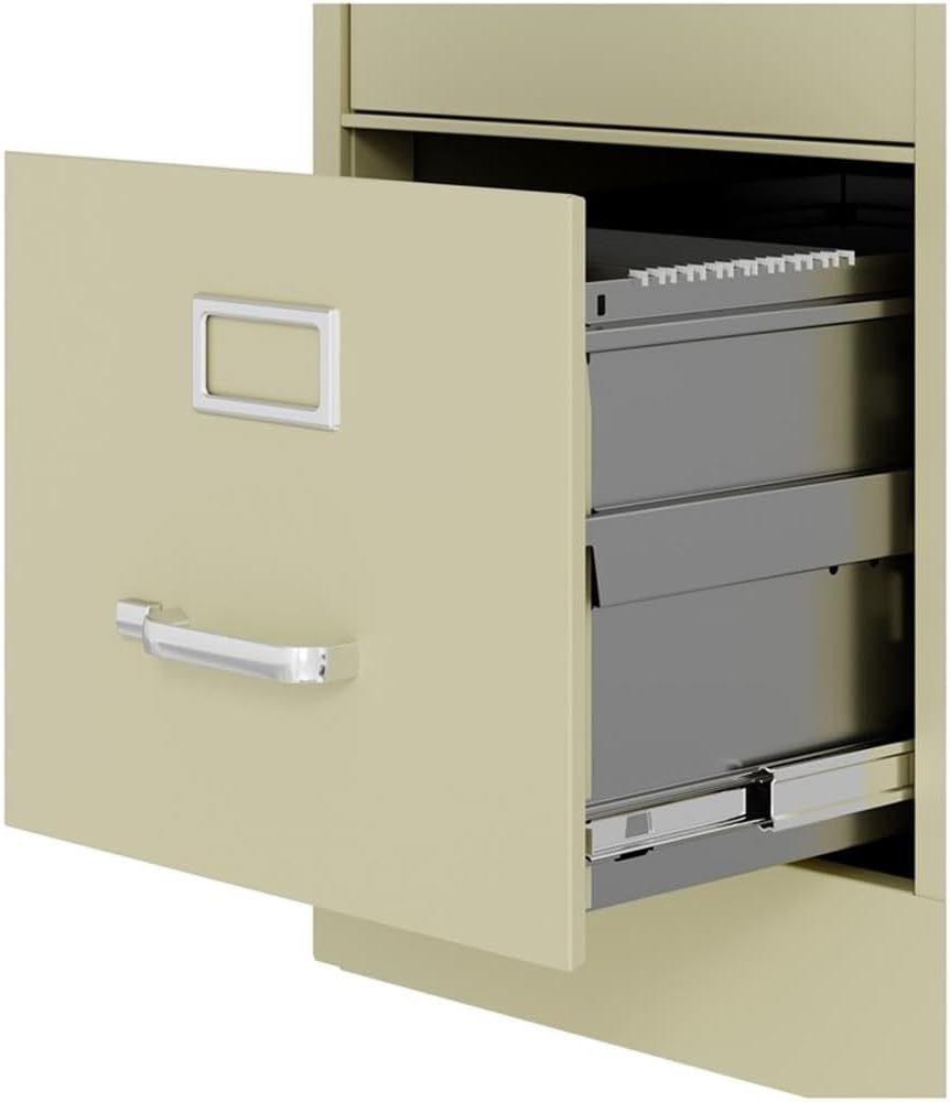 Pemberly Row 22" D Metal 4-Drawers Letter Width Vertical Filing Cabinet ...