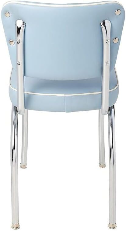 HomeStock Diner Chair - Vinyl Seat, Chrome Frame - Fully Assembled Bistro Kit...