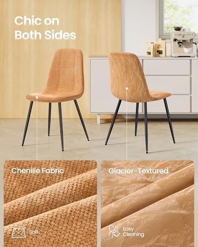 VASAGLE Dining Chairs Set of 4, Kitchen Chairs
