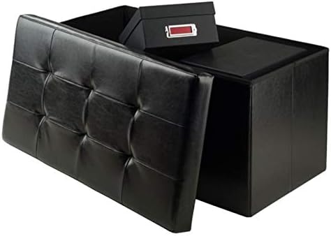 Ashford Ottoman with Storage Faux Leather