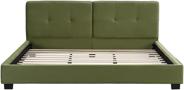 Christopher Knight Home Cordo King Size Bed, Velvet Upholstered Platform Bed,...