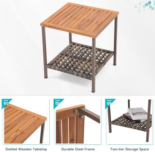 Verano Garden 3 Pieces Rocking Bistro Set, Conversation Bistro Set