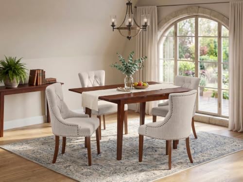East West Furniture NOFR5-MAH-05 5 Piece Kitchen Table Set for 4 Includes a R...
