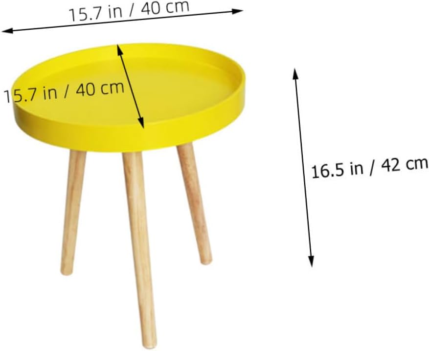 Alasum Mini Round Side Table Nordic Style Small Yellow Sofa Side Table Househ...