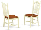 East West Furniture NADO5-WHI-W 5 Piece Kitchen Table Set for 4 Includes a Rectangle Dining Room Table with Butterfly Leaf and 4 Dining Chairs, 40x78 Inch, Buttermilk & Cherry