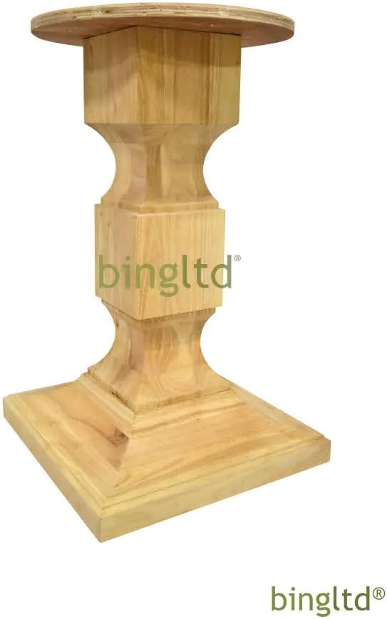 BingLTD - 28" Tall Unfinished Chelsea Square Pedestal Table Base (WH-Che...