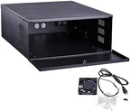 Kenuco White Heavy Duty 16 Gauge Steel DVR Security Lockbox with Fan (BK 18'' X 17.9'' X 4.96'')