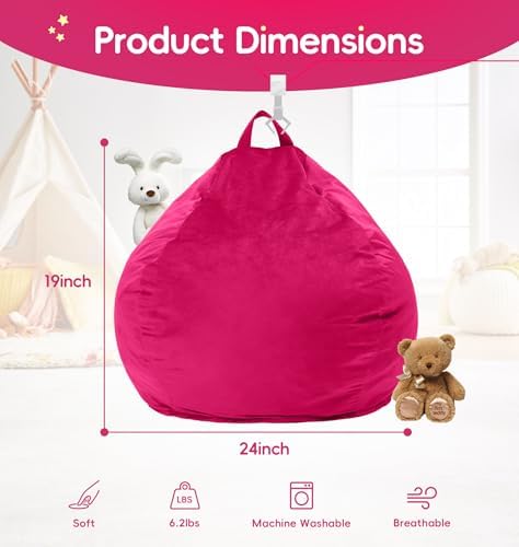 fond + found Small Bean Bag Chairs 2FT Comfy BeanBag Chair Velvet Fabric | Me...