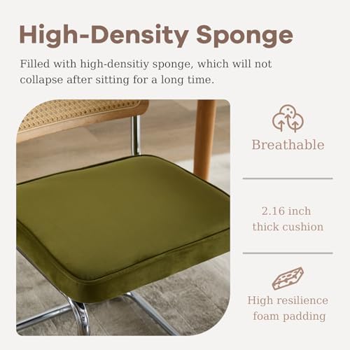 31.5" Small Round Kitchen Table Set for 2 with Velvet Upholstered Chairs