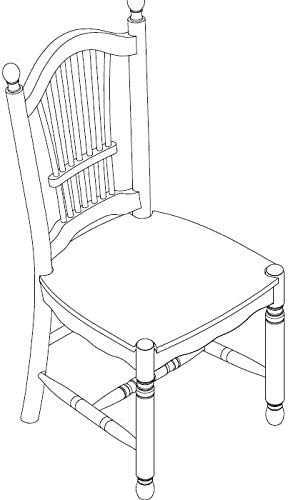 East West Furniture DOC-MAH-W Dover Kitchen Dining Chairs - Slat Back Wood Se...