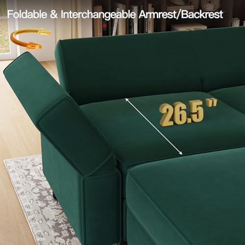 Belffin Modular Sectional Sofa with Storage Seat Oversized U Shaped Couch wit...