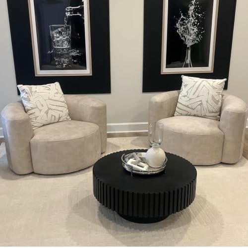 Acanva Mellow Tight Curved Back Accent Chair, Velvet Sofa