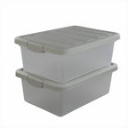 14 Quart Plastic Storage Box, Clear Storage Bin with Lid, 2 Packs