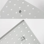 Pegboard Smith 16x16 inch Wall Organizer Pegboard Panels, Gray Metal Pegboard for Tool Storage, Workbench Tools Organization Peg Board (2 PCS, Grey)