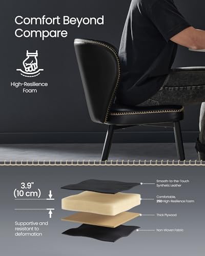 VASAGLE Dining Chairs Set of 2, Upholstered Kitchen Chairs