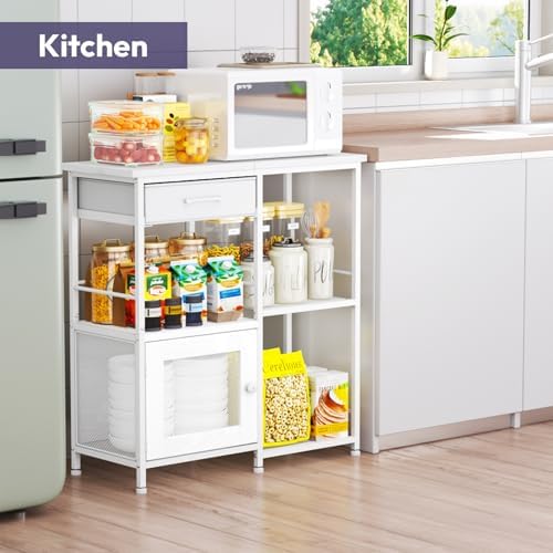 SWTYMIKI Coffee Bar Cabinet for Home - Farmhouse Coffee Stand Station Multi-P...