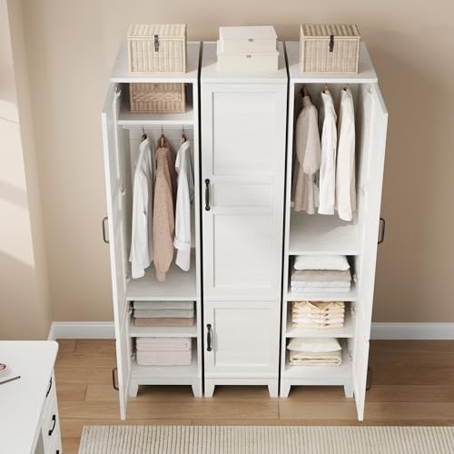 GarveeHome Armoire Wardrobe Closet with 2 Doors,72 in Wooden Wardrobe Cabinet...