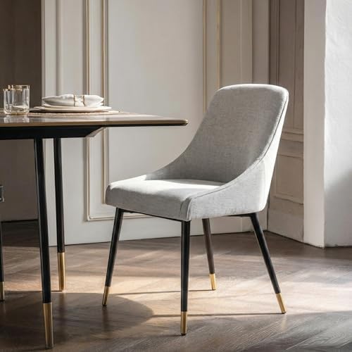COLAMY LUMA Dining Chairs Set of 4, Upholestered Fabric Kitchen Dining Chairs...