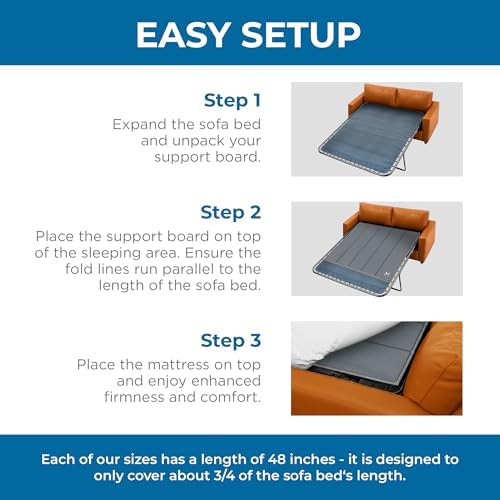 Meliusly Sleeper Sofa Bed Support Board Twin (36x48) - Heavy Duty Wood