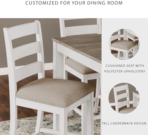 Signature Design by Ashley Skempton Counter Height Dining Table Set for 6