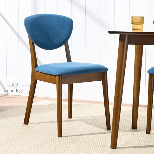 Best Choice Products Dining Chairs Set of 2, Mid-Century Modern Upholstered W...