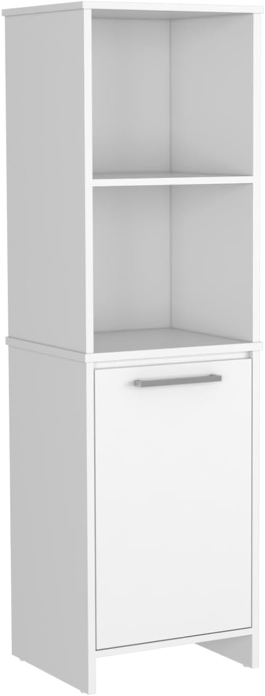 Kitchen Pantry, Two External Shelves, Single Door Cabinet, Two Interior Shelv...