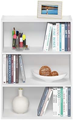 Furinno PASIR Book Shelf, 3-Tier Bookshelf, Storage Shelves Bookcase, 9.7 x 2...