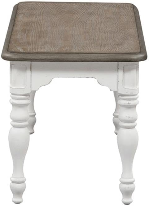 Liberty Furniture Industries Magnolia Manor Dining Bench (RTA), Antique White