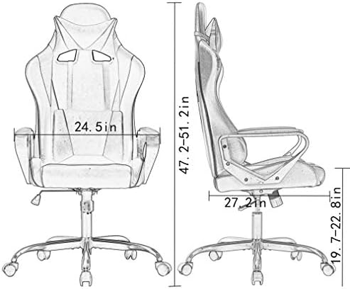 BestOffice High-Back Gaming Chair PC Office Chair Computer Racing Chair PU De...