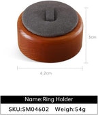 Ring Display, Premium Wooden Stand, Grey Jewelry Holder for Vendor