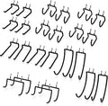 HUHOLE Pegboard Drill Holder, Peg Board Tool Utility Hooks, 24 Pack Heavy Duty Pegboard Tool Holder for Power Tools, Drill, Hammer, Cord, Fit for 1/4" Pegboard (24PC)