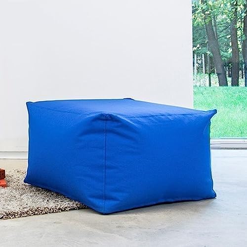 SXBCyan Waterproof Square Pouf Ottoman Cover Footstool Without Filler Outdoor Beach Garden Beanbag Pouf Puff Salon Floor Seat Futon Stool Bench (Color : Gray, Size : 3XL-60x60x40cm-cover)