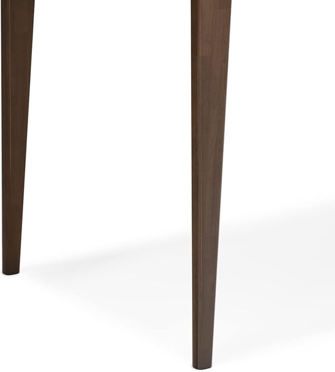 SIMPLIHOME Harper Small Desk - 48 inch Wide Solid Hardwood Writing Desk in Walnut Brown, Mid-Century Modern Home Office Table for Study or Work with 2 Drawers and Flip-Down Keyboard Tray