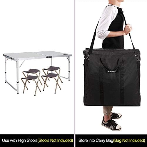REDCAMP Heavy-Duty Aluminum Frame Camping Table, 4ft Large Folding Table (48x...
