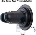BOPai Suction Cup Shower Head Holder for Handheld Shower – No Drill, for Smooth Surfaces Only, Adjustable 20°, Oil Rubbed Bronze