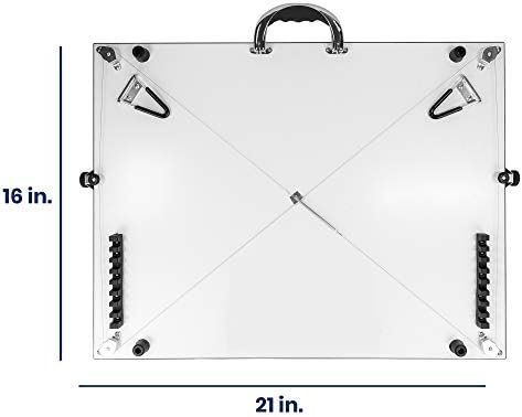 Pacific Arc Table Top Drawing Board with Parallel Bar, White, 16 inches by 21...