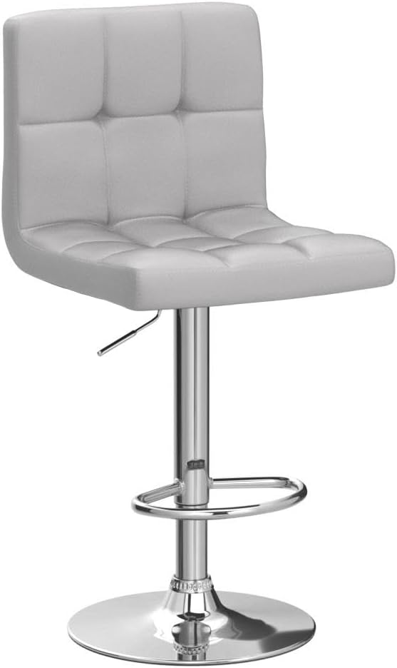 Yaheetech Bar Stools Set of 2, PU Leather Adjustable Barstools, Modern Counte...