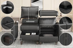 EASE MOOSE Faux Leather Sectional Couch with Storage,Black U Shaped Faux Leather Modualr Sofa Couch，with Storage