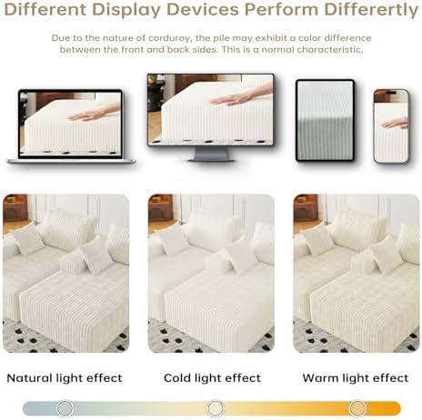108" Modular Sectional Cloud Cream Couch for Living Room Deep Seat L Sha...