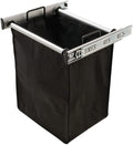 TAG Hardware Full Extension Pullout Laundry Hamper with Removable Bag(s) Matt Aluminum (18" Width - 1 removable large bag)