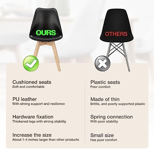 OLIXIS Dining Chairs Set of 4, PU Leather Accent Chairs for Living Room