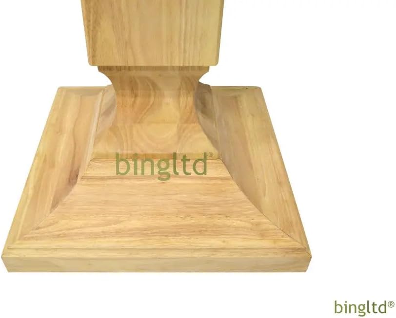 BingLTD - 28" Tall Unfinished Chelsea Square Pedestal Table Base (WH-Che...