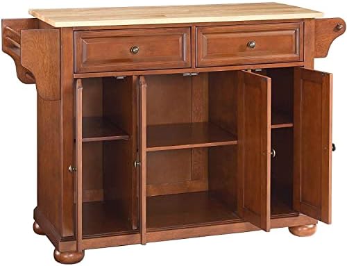 HomeStock Full Size Kitchen Island with Countertop & Storage Modern Kitch...